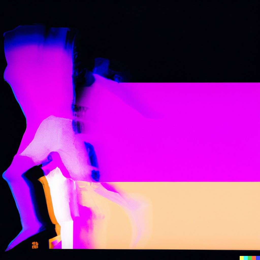 a representation of anxiety, futuristic print